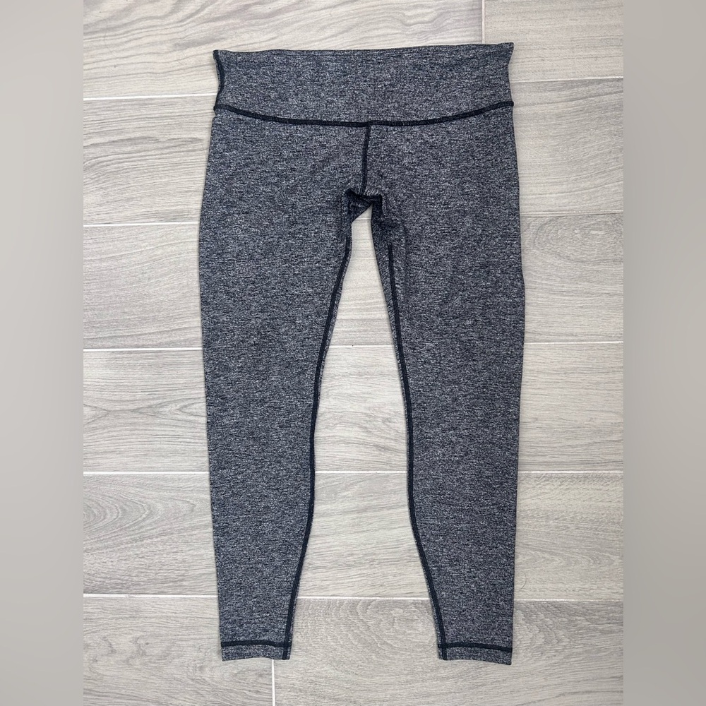 Lululemon Athletica Wunder under Low-Rise Charcoal Heather Leggings size 12